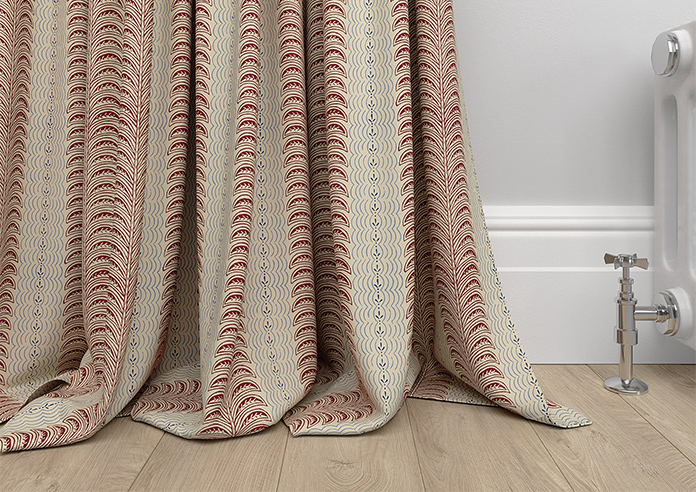 Land & Shore Fintra Stripe, Red Blue - Made to Measure Curtains - Image 6